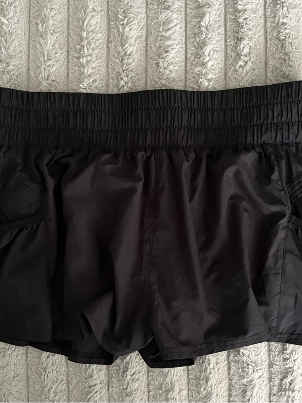 Free People Black Athletic Shorts with Elastic Waistband